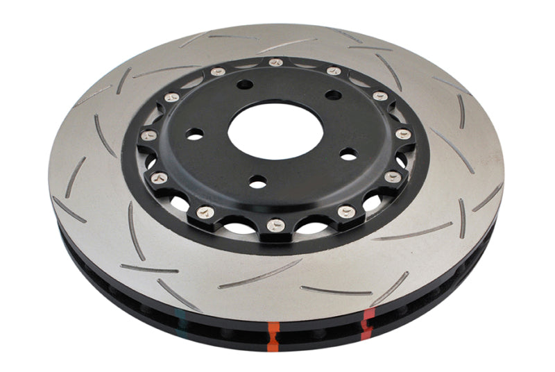 DBA Chevrolet Corvette (C5/C6) 5000 Series T3 Slotted 2-Piece Front Brake Rotor, Black Hat (DBA52990BLKS)