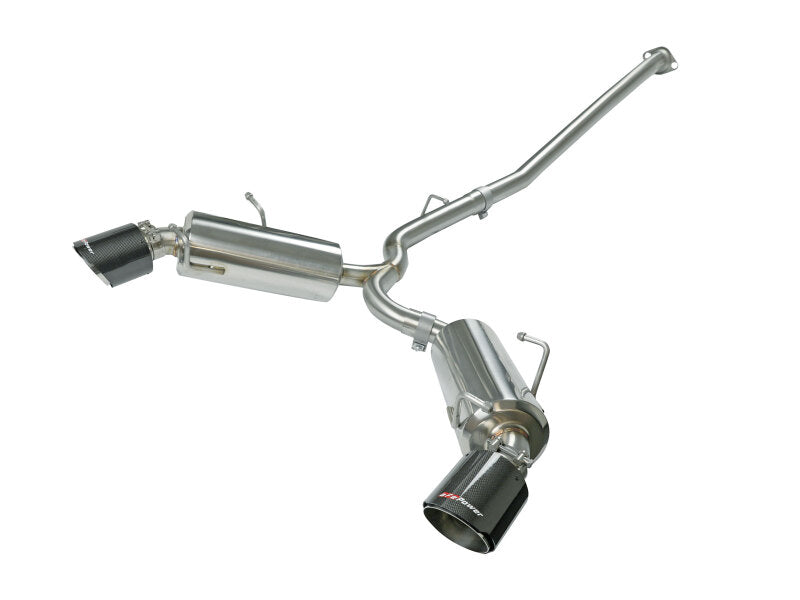aFe Takeda Exhaust Axle-Back 2013-2015 Scion FRS / Subaru BRZ 304 Stainless Steel Carbon Fiber Dual Tips Exhaust - photo 2