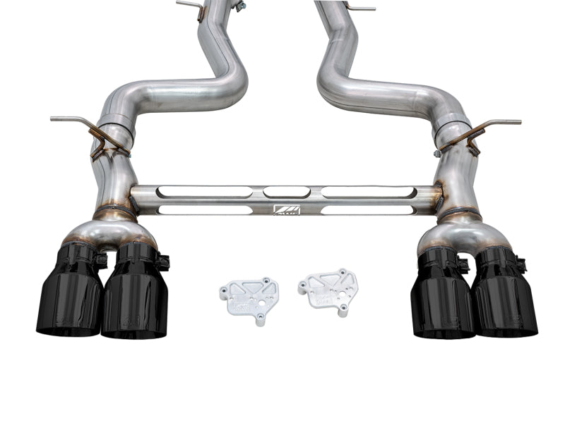 AWE Tuning BMW F8X M3/M4 Track Edition Cat-Back Exhaust - Diamond Black Tips - photo 3