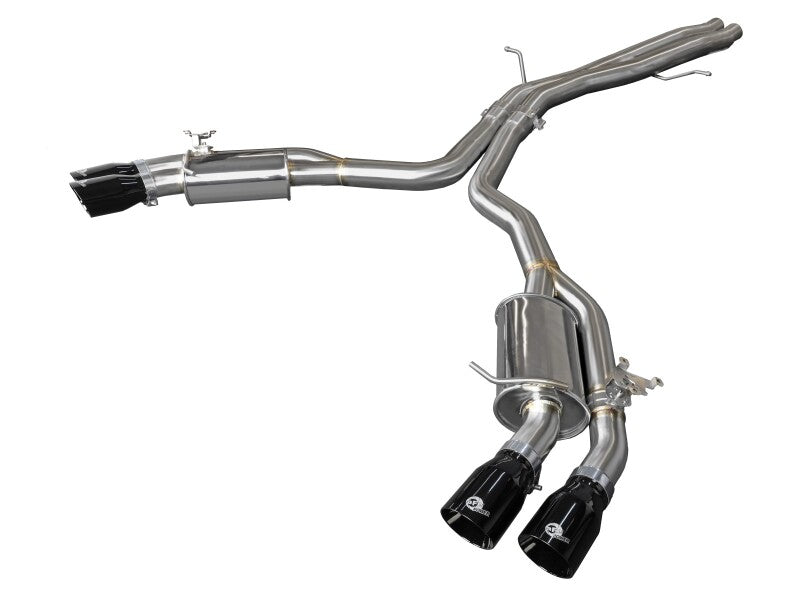 aFe 2018-2020 Audi RS5 Coupe MACH Force-Xp 3in to 2.5in 304 Stainless Steel Axle-Back Exhaust System (Quad Black Tip)