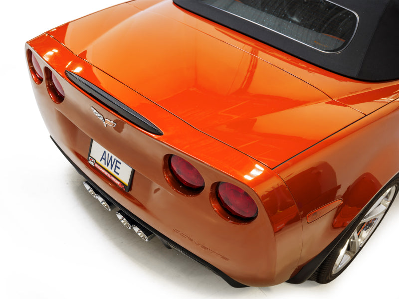 AWE Tuning 2005-2007 C6 Chevrolet Corvette 6.0L Touring Edition Axle-Back Exhaust with Chrome Silver Tips - photo 5