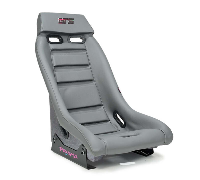 NRG GT Retro Bucket Seat -Gunmetal PVC Leather Gunmetal Stitching Multicolor Fiberglass Back Glitter (PRI-150GM)