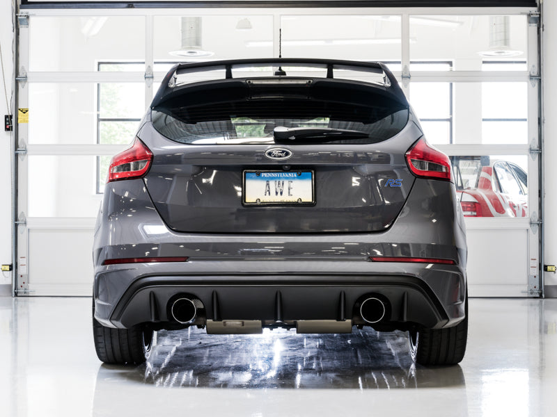 AWE Tuning Ford Focus RS Touring Edition Cat-Back Exhaust - Non-Resonated - Diamond Black Tips - photo 2