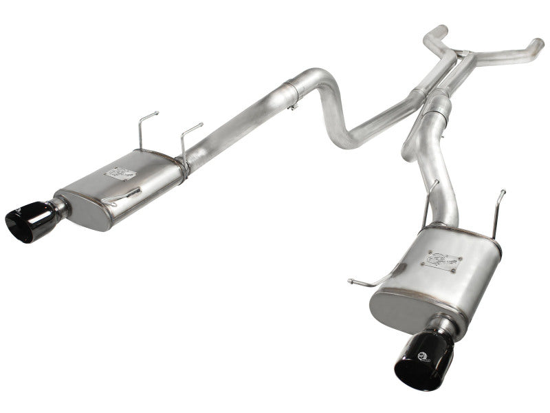 aFe MACH Force-Xp Cat-Back Exhaust 3in Stainless Steel with Black Tips 2011-2014 Ford Mustang GT V8 5.0L