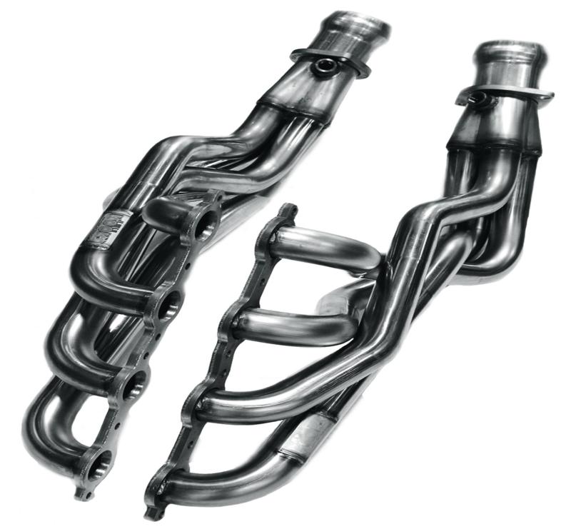 Kooks Headers 2009-2014 Cadillac CTS-V LSA 6.2L 1-7/8in x 3in Stainless Steel Longtube Headers and Green Catted SS X-Pipe