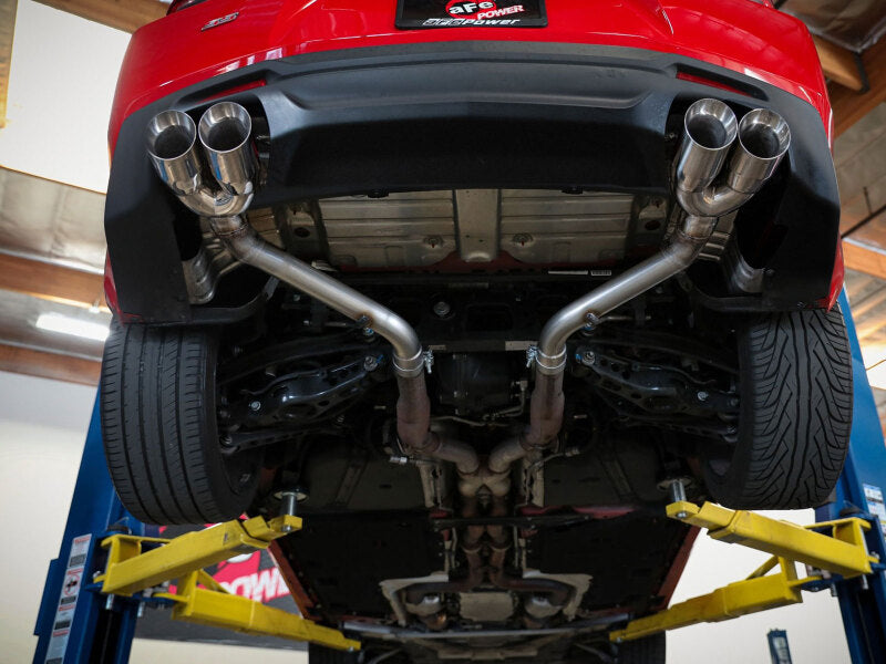 aFe POWER MACH Force-Xp 3in Axle-Back Exhaust 2016-2020 Chevrolet Camaro SS V8 6.2L without Mufflers - Polished - photo 5