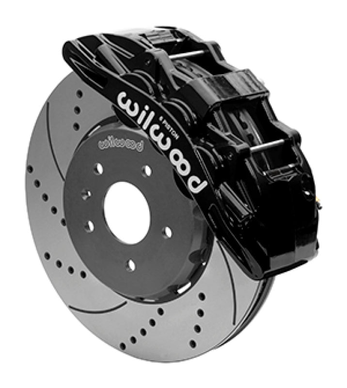 Wilwood 2014-2019 Chevrolet Corvette C7 SX6R Front Big Brake Kit (14in) - Black / Drilled & Slotted