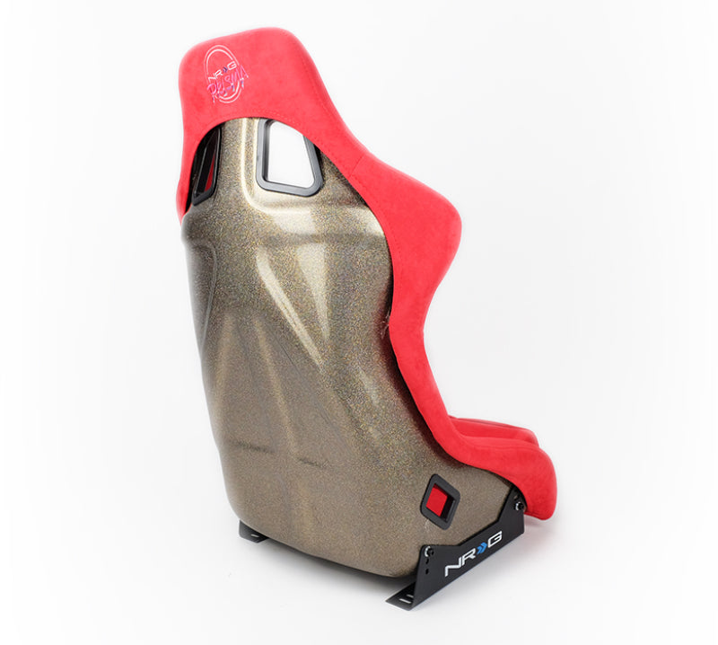 NRG FRP Bucket Seat ULTRA Edition - Large (Red Alcantara/Gold Glitter Back) (FRP-302RD-ULTRA) - photo 4