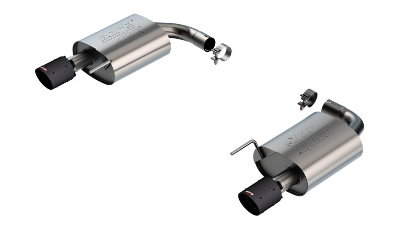 Borla 2024 Ford Mustang GT 5.0L V8 without Active Exhaust ATAK Axle-Back Exhaust System - Carbon Fiber