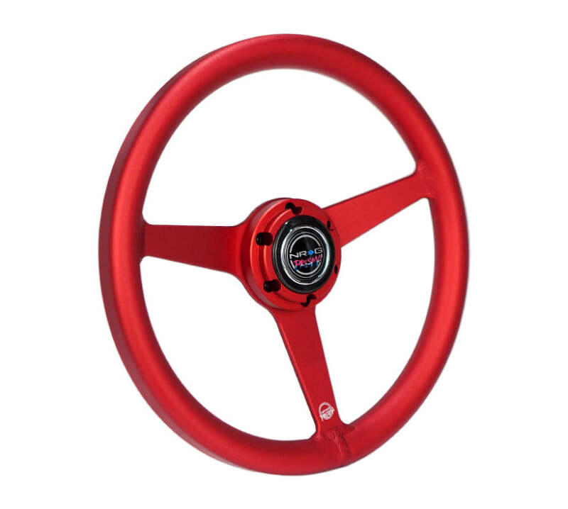 NRG Aluminum Steering Wheel 330mm - Heritage Solid Spoke - Ergonomic Grip - Anadized Red (RST-071-RD) - photo 2