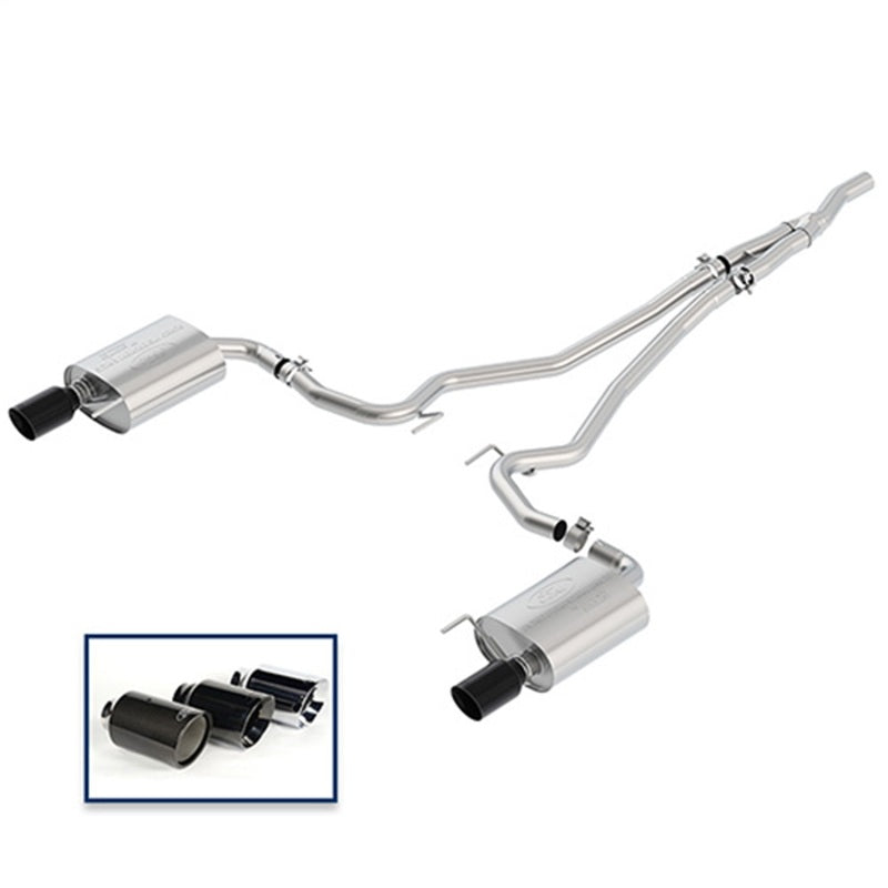 Ford Racing 2018+ Mustang 2.3L EcoBoost Cat-Back Extreme Exhaust System with Black Chrome Tips - photo 2