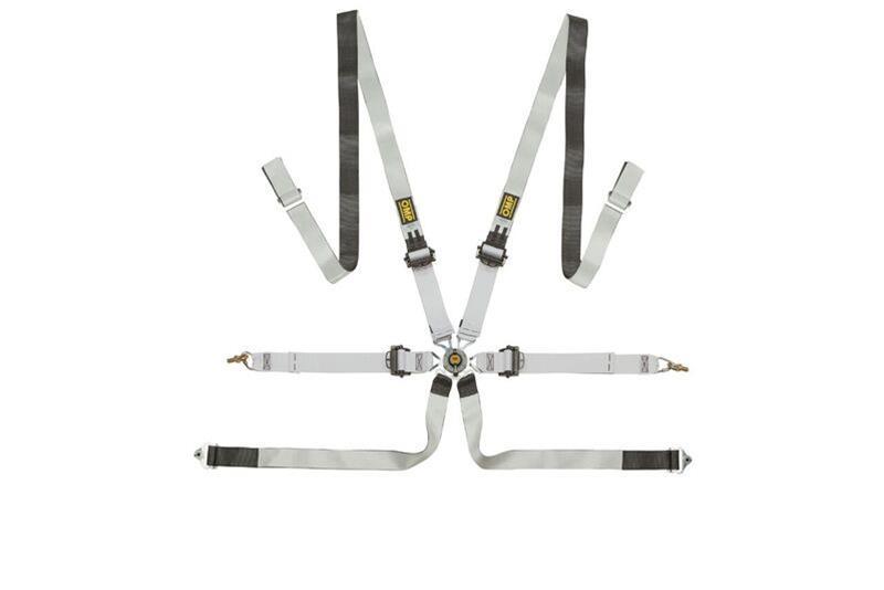 OMP Safety Harness One-D 2in Pull Down - Black/White (FIA 8853-2016) (DA0-0102-A01-076)