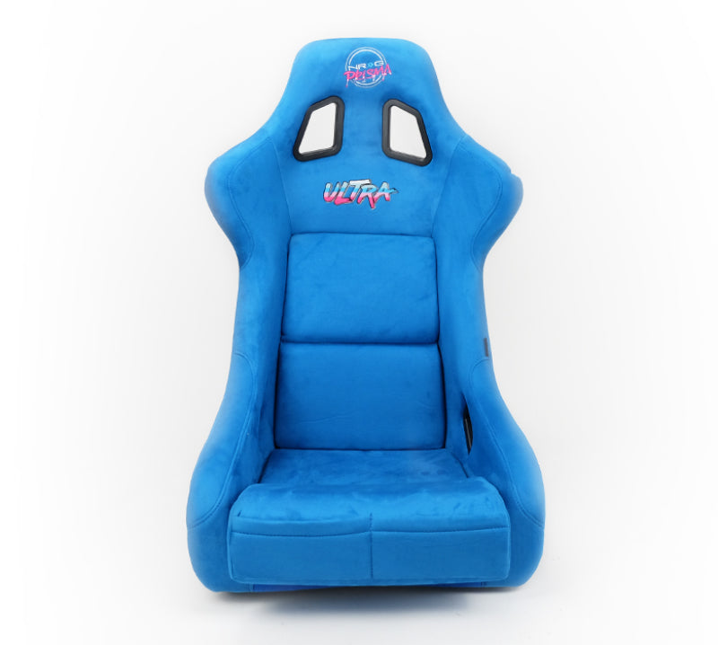 NRG FRP Bucket Seat ULTRA Edition - Large (Blue Alcantara/Gold Glitter Back) (FRP-302BL-ULTRA)