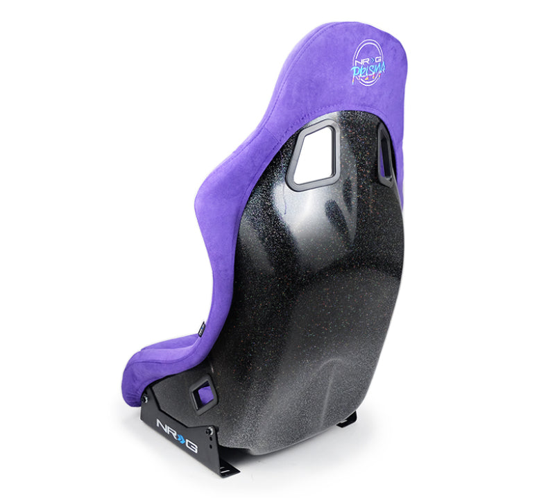 NRG FRP Bucket Seat PRISMA Edition w/ Pearlized Back Purple Alcantara