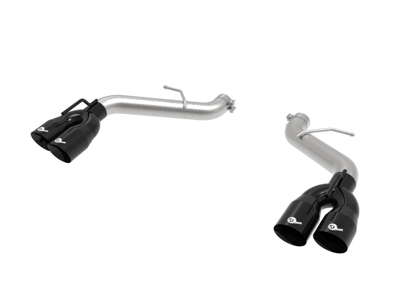 aFe POWER MACH Force-Xp 3in Axle-Back Exhaust 2016-2020 Chevrolet Camaro SS V8 6.2L without Mufflers - Black - photo 2