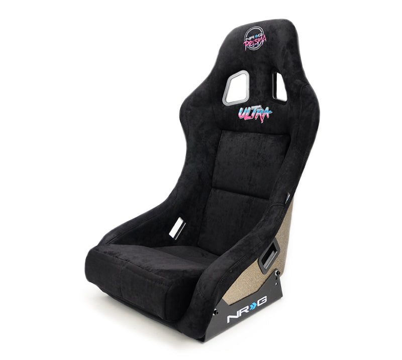 NRG FRP Bucket Seat ULTRA Edition (Black Alcantara/Gold Glitter Back)