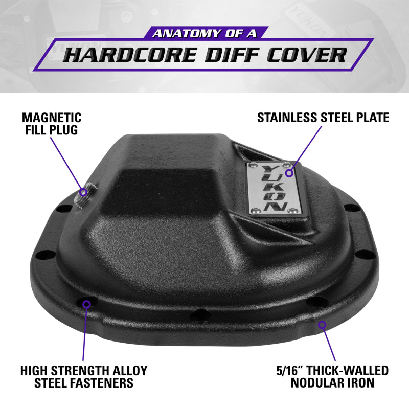 Yukon Gear & Axle Gear Hardcore Diff Cover for 8.8in Ford