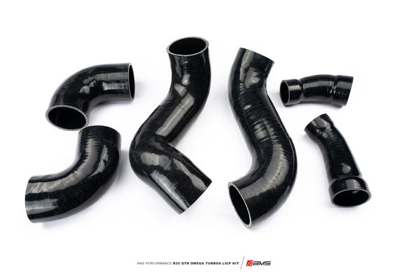AMS Performance 2009+ Nissan R35 GTR Omega Turbo Kit 3in Lower Intercooler Pipes (Omega 9 & 14)