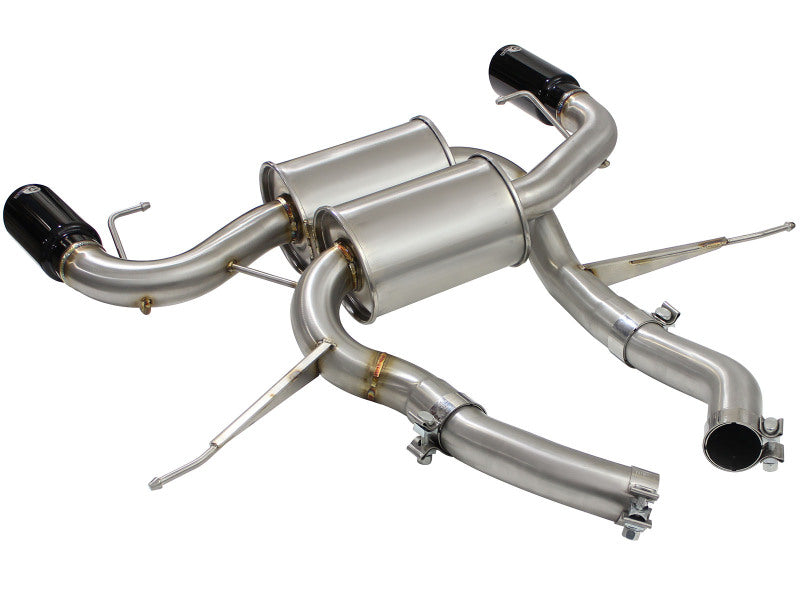aFe MACH Force-Xp 2.5in Axle-Back Stainless Exhaust with Black Tips 2007-2013 BMW 335i 3.0L L6 (E90/92) N55 - photo 3