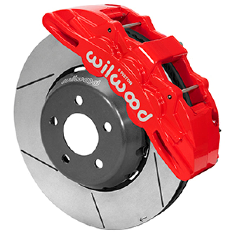 Wilwood 2015-2023 Ford Mustang SX6R Front Big Brake Kit (14in) - Red / Slotted