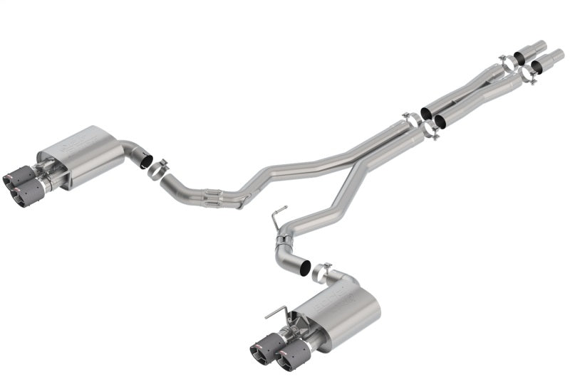 Borla 2018 Ford Mustang GT 5.0L AT/MT 3in Atak Cat-Back Exhaust with Valves (Carbon Fiber Tip)