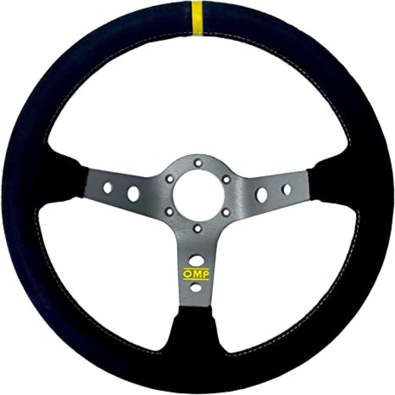 OMP Corsica Steering Wheel/3 Black Dish Spokes/ - Small Suede (Black) (OD0-1954-071)
