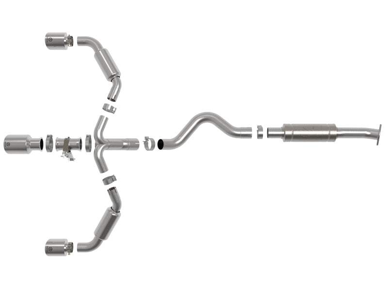 aFe 2023-2024 Toyota GR Corolla L3 1.6L Gemini XV 3in to 2-1/2in Cat-Back Exhaust with Polished Tips - photo 3
