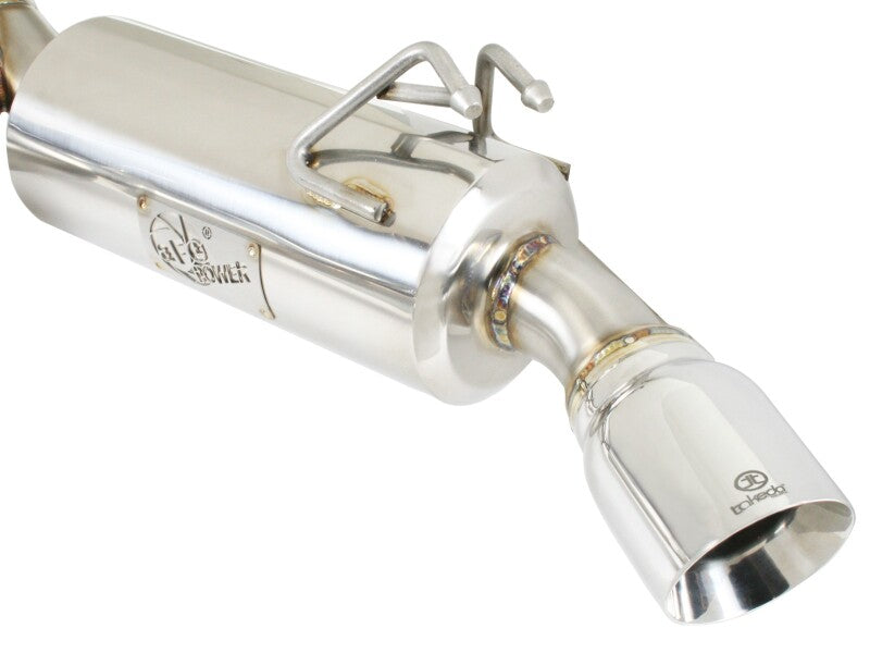 aFe Takeda Exhaust 304 Stainless Steel Dual Cat-Back with Polished Tips 2008-2013 Mitsubishi Lancer Evo X L4 2.0L Turbo - photo 5