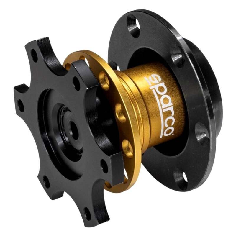 Sparco 6-Bolt Steering Wheel Quick Release - Gold (015R98R)