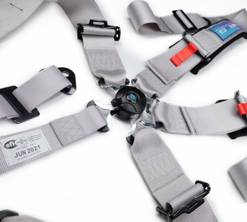 NRG 5PT 3in. Seat Belt Harness / Cam Lock - Silver (SBH-B6PCSL) - photo 2