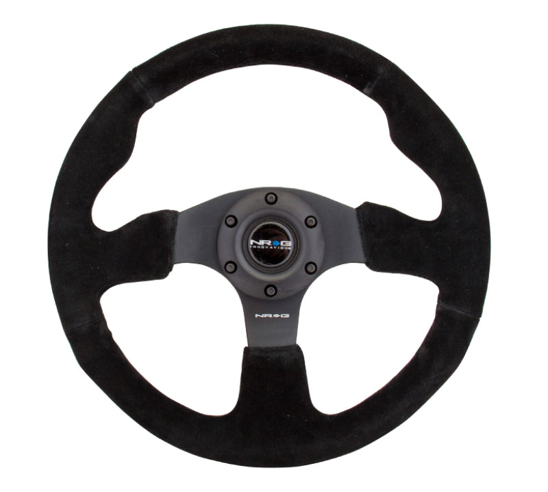 NRG Reinforced Steering Wheel (320mm) Suede w/ Black Stitch (RST-012S)