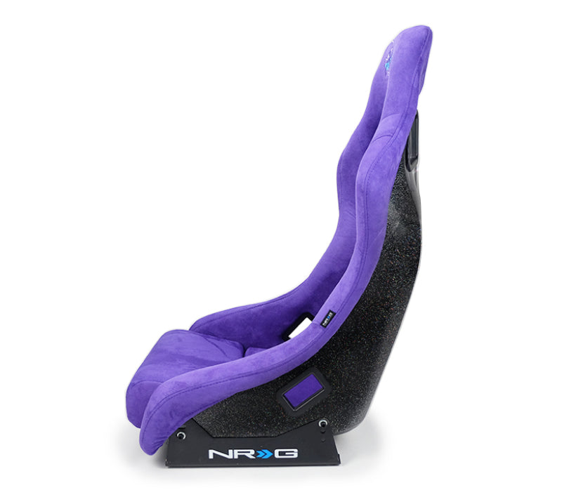 NRG FRP Bucket Seat PRISMA Edition w/ Pearlized Back Purple Alcantara