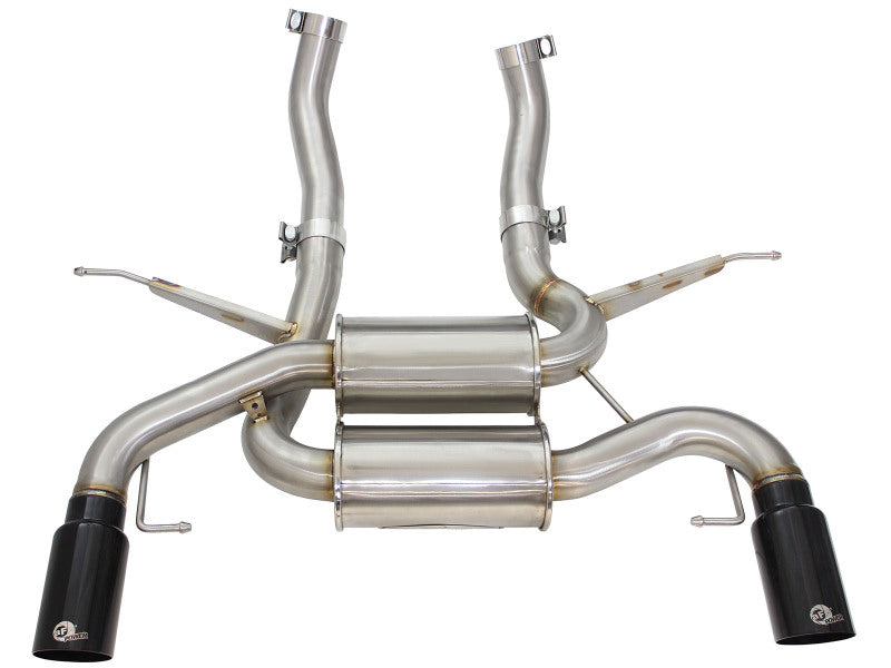aFe MACH Force-Xp 2.5in Axle-Back Stainless Exhaust with Black Tips 2007-2013 BMW 335i 3.0L L6 (E90/92) N55 - photo 2