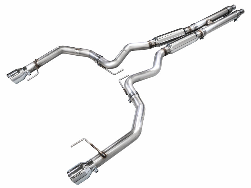 AWE Tuning 2024 Ford Mustang GT Fastback S650 RWD Track Edition Cat-Back Exhaust with Dual Chrome Silver Tips - photo 2