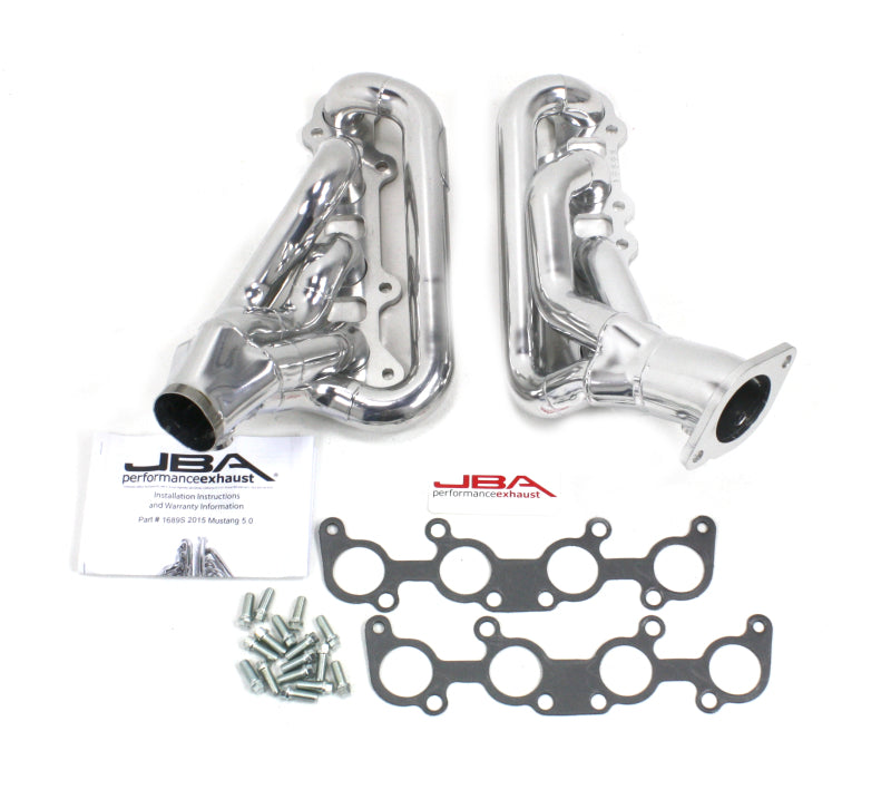 JBA 2015-2020 Ford Mustang 5.0L 1-3/4in Stainless Steel Silver Ceramic Shorty Header