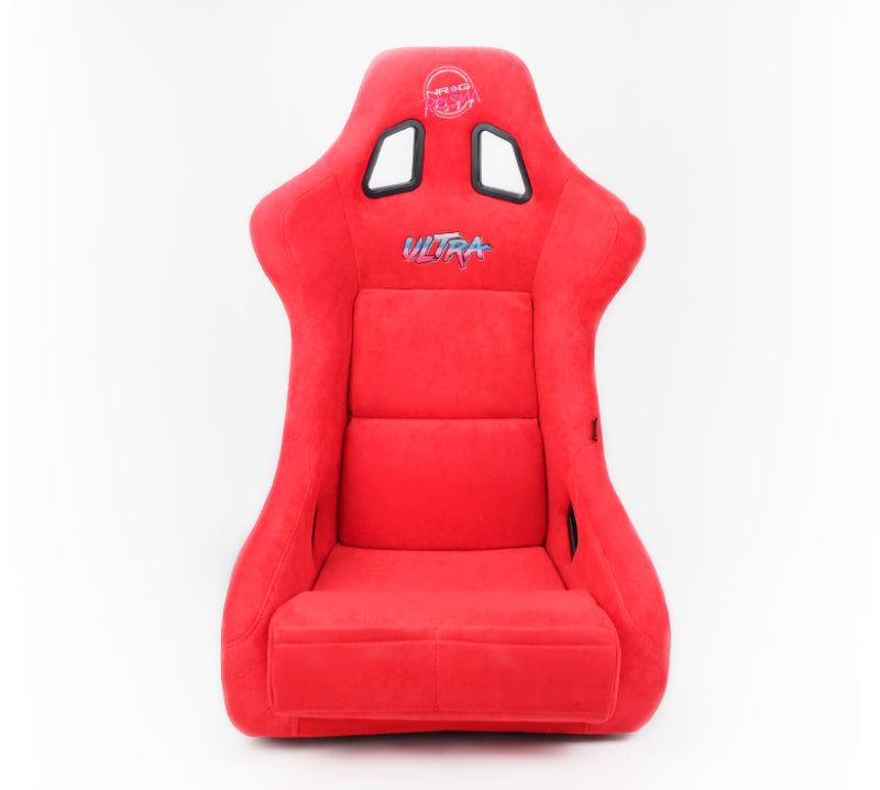 NRG FRP Bucket Seat ULTRA Edition - Large (Red Alcantara/Gold Glitter Back) (FRP-302RD-ULTRA)