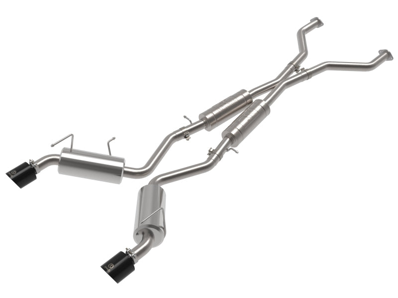aFe Takeda Cat-Back Exhaust System Nissan 370Z 2009-2020 V6-3.7L - Black Tip - photo 2