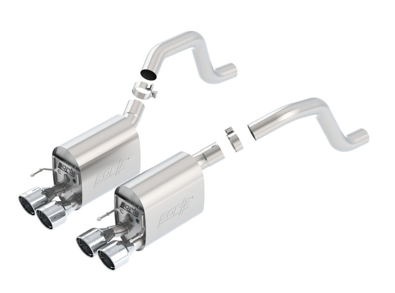 Borla 2006-2013 Chevrolet Corvette C6 ZO6/ZR1 Manual Trans S-Type II Rear Section Exhaust Dual Rd Rolled Tips