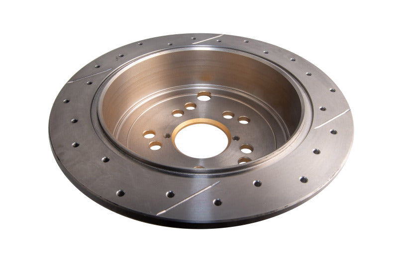 DBA Scion FR-S / Subaru BRZ (2013-2021) Street Series Drilled & Slotted Rear Brake Rotor, Gold Hat (DBA2659X-10)