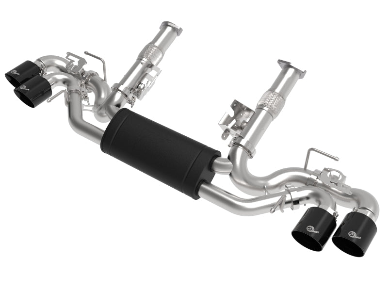 aFe MACH Force-Xp 3in to 2-1/2in 304 Stainless Steel Cat-Back 2020 Chevrolet Corvette (C8) 6.2L - Black Tip - photo 2