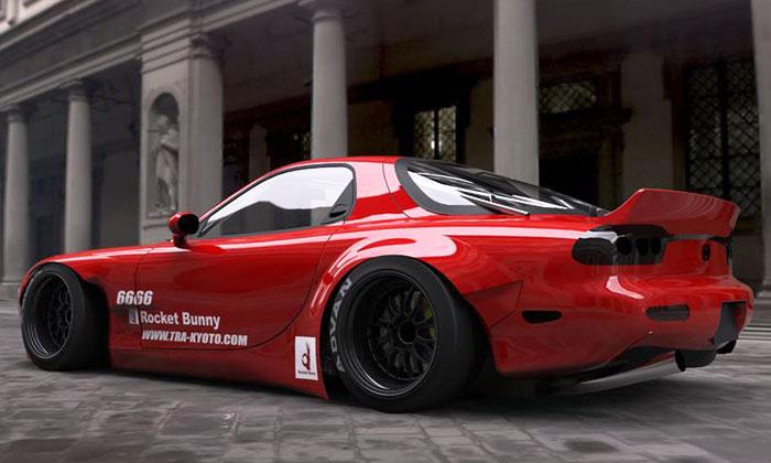 GReddy 1993-1995 Mazda RX-7 X Rocket Bunny FD3S V2 Rear Over-Fenders - photo 2