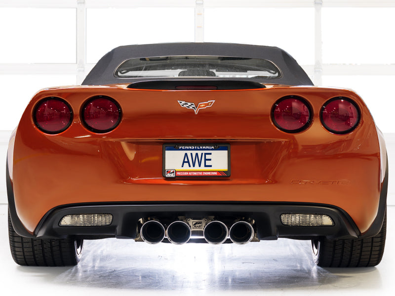 AWE Tuning 2005-2007 C6 Chevrolet Corvette 6.0L Touring Edition Axle-Back Exhaust with Chrome Silver Tips - photo 4