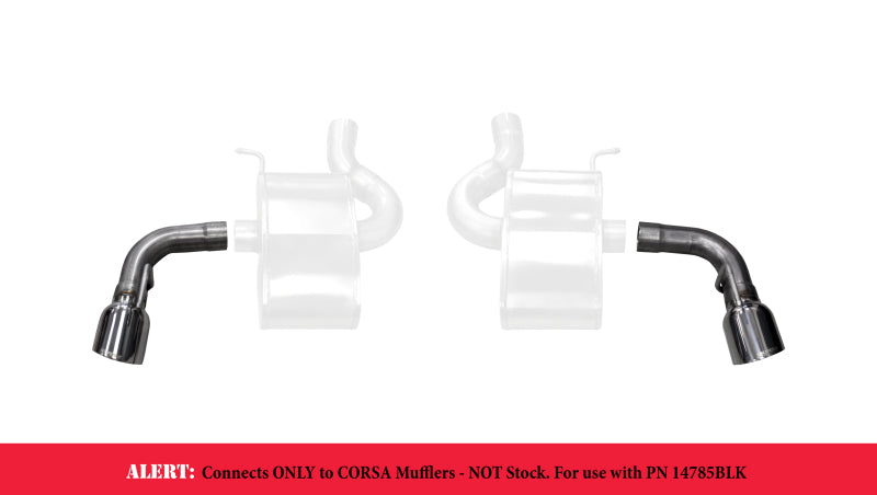 CORSA Performance 2016-2024 Chevrolet Camaro SS 2.75in Inlet / 4.5in Outlet Polished Tip Kit (For Corsa Exhaust Only) - photo 4