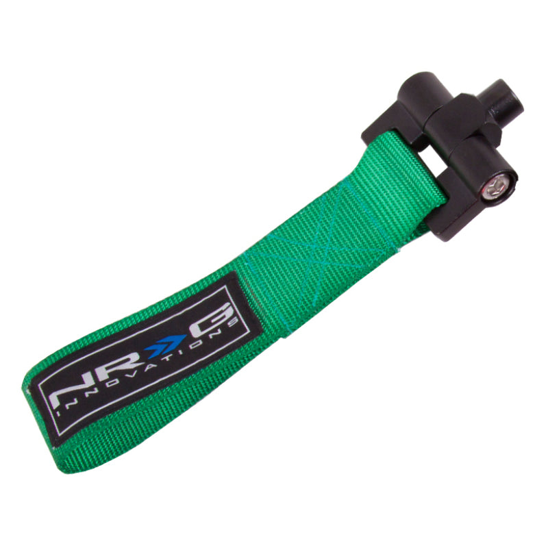 NRG Bolt-In Tow Strap Green - Nissan 350Z 02-03 / Infiniti G35 02-03 (5,000 lb Limit) (TOW-142GN)