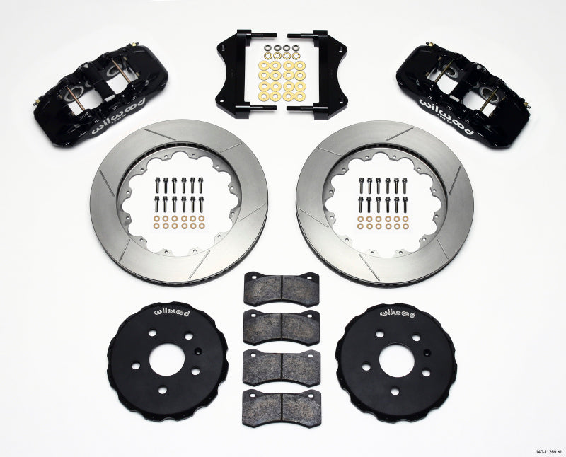 Wilwood 2010-2015 Chevrolet Camaro Aero6 Front Big Brake Kit (14.25in) - Black / Slotted