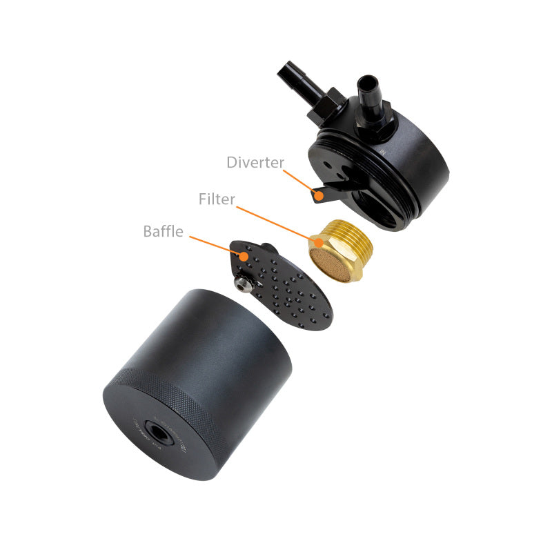 Mishimoto 2016+ Mazda Miata Baffled Oil Catch Can Kit - Black