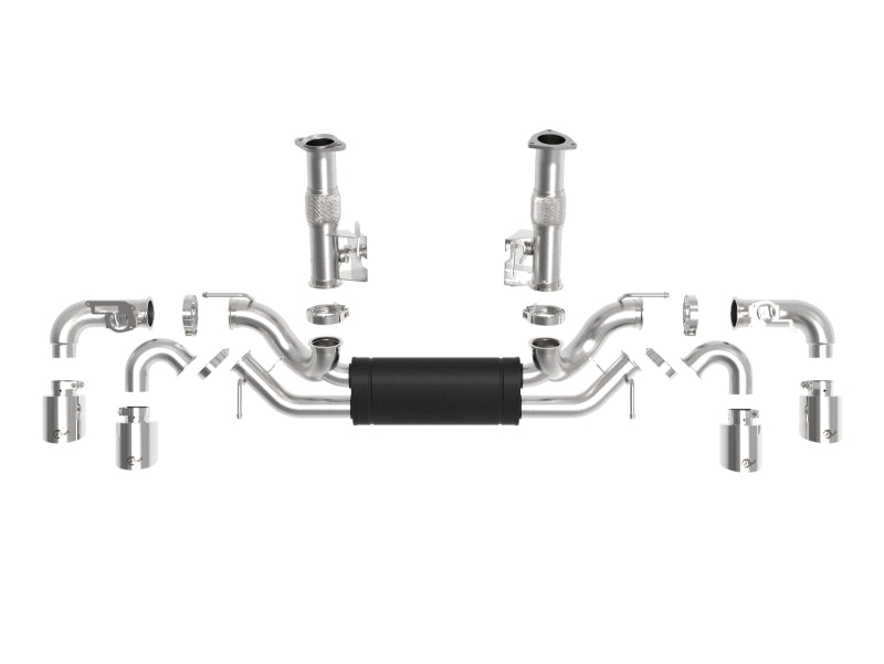 aFe MACH Force-Xp 3in to 2-1/2in 304 Stainless Steel Cat-Back 2020 Chevrolet Corvette (C8) 6.2L - Polished Tip - photo 4