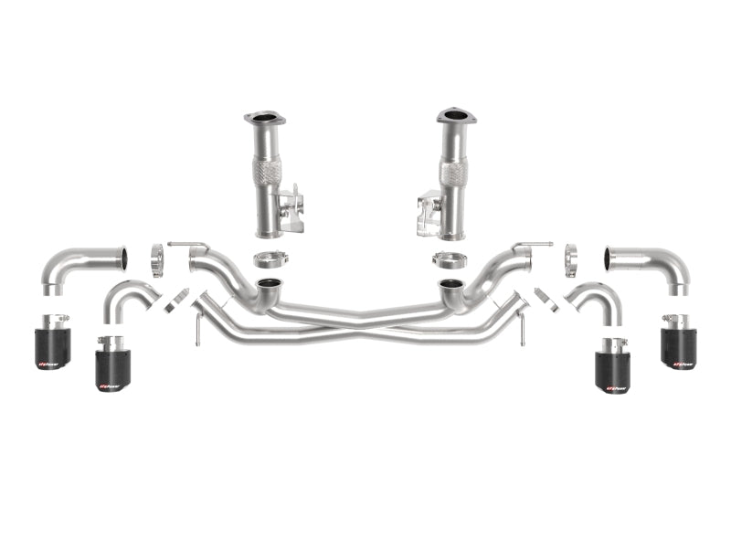 aFe MACH Force-Xp 3in to 2-1/2in 304 Stainless Steel Cat-Back (No Muff.) 2020 Chevrolet Corvette 6.2L - Carbon Tip - photo 2