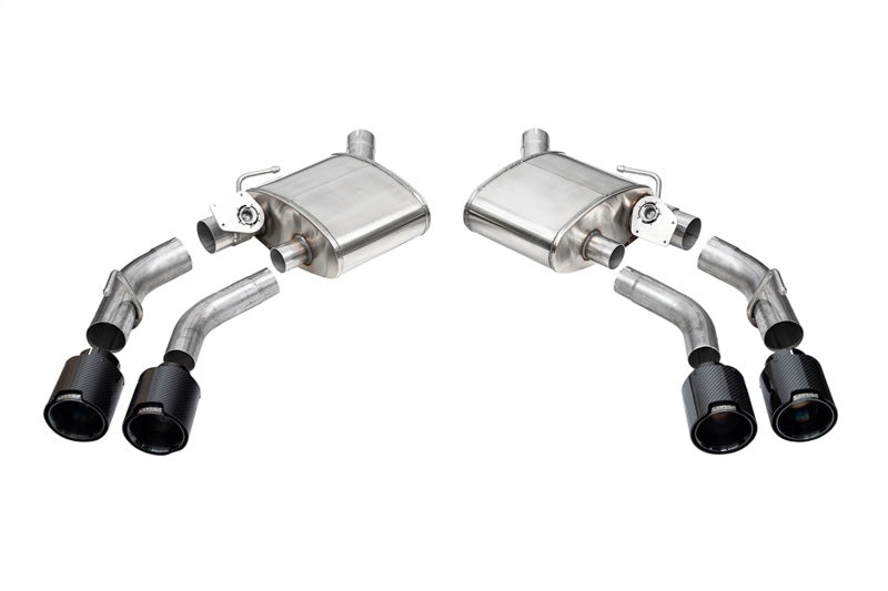 CORSA Performance 2016-2024 Chevrolet Camaro SS / ZL1 Valved Axle-Back Exhaust with Black Carbon Fiber Quad Tips