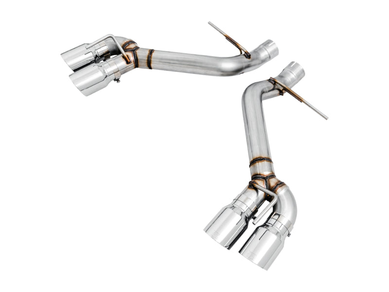 AWE Tuning 2016-2019 Chevrolet Camaro SS Axle-Back Exhaust - Track Edition (Quad Chrome Silver Tips)